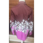 EXPRESS Portofino Shirt Bold Floral Boyfriend Button Up Long Sleeve Blouse sz XS Photo 4