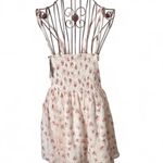 Lulus  Floral Smocked Mini Dress Women's Large White Pink Casual Summer NWT Photo 1