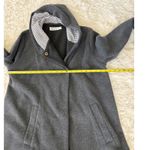 Carve Designs Gray Hooded Fleece Jacket Coat Open Front Pockets Womens Photo 5