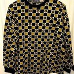 Versace Classic V2 Women's Barocco & Sun Pattern Long Sleeve Crewneck Top Size L Photo 0