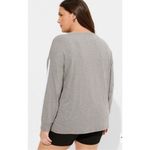 Torrid  Super Soft Slub Crew Neck Drop Shoulder Varsity Tee  Size Large (0) Photo 3