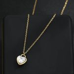 Heart Locket Necklace Gold Photo 4