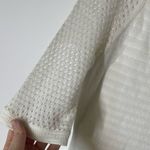 Cache Ivory Knit Crochet Sleeve Dress Size Medium Photo 6