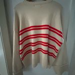Marled cozy sweater size XL w/stripes & side detail. Wide sleeves. Priced 2 sell Red Photo 2