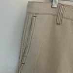 Madewell The Dean Easy Straight Leg Cuffed Cotton Linen Blend Pants Bone 31 New Photo 3