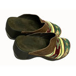 Modelista Womens Italian Made Ethnic Southwest Pattern Clogs Shoes Sz 9 Green Photo 5