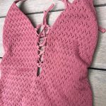 Hollister  Clay Rose Colored Boho Crochet One Piece Swimsuit Photo 3