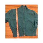 Urban Outfitters  Teal Zip-Up Mock Neck Cropped Sweater Jacket Women’s Large Photo 6