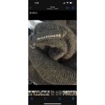 360 Cashmere Gray White Striped Turtleneck Poncho Size Small 100% Cashmere Women Photo 4