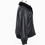 Calvin Klein - Faux-Fur-Collar Faux-Leather Bomber Coat Photo 4
