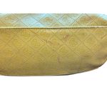 Guess Yellow Quilted Monogram Satchel Handbag Top Handle Bag flawed Photo 2