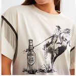 Buckle Cream and Black Lone Star Cowboy Oversized T-Shirt Size Small Western Photo 4