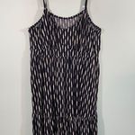 Torrid  Women Black & White Pattern Midi Super Soft Tiered Dress Size 6 Photo 0