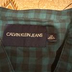 Calvin Klein Jeans button-up long-sleeve plaid shirt women’s L Photo 4