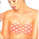 PINK - Victoria's Secret Victoria Secret Strapless Lace‎ Bandeau Polka Dot Bralette Bra Size Small Orange Photo 9