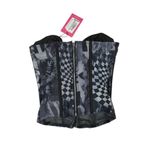 Edikted  - Aly Mesh Corset Top in Black and Grey Photo 1