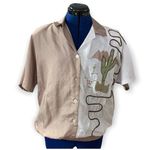 Vintage Bonnie Blair Western Blouse size medium Brown Photo 0