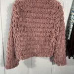 Cupshe  Pink Soft Fringe Open Front Lined Jacket Size Small EUC Photo 6