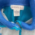 Ocean Nautical Fish Novelty Beach Blue Knit Sweater Sz Medium Vintage Grannycore Photo 8