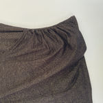 Ann Taylor  Sleeveless Metallic Faux Wrap Top Brown Gold Sparkle Size Smal Photo 2