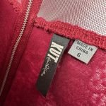 Kut From The Kloth  size 6 red crochet‎ lace dress sleeveless mesh neck zip back Photo 3