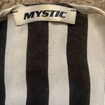 Mystic Black & White Striped Pocketed Sheer Sleeveless Pencil Skirt Mini Dress Photo 2