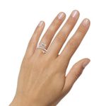 Disney Crystal Mickey Mouse Head with Heart Bypass Ring Photo 0