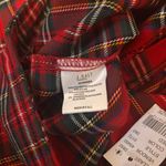 Brandy Melville NWT  John Galt Red Blue Green Plaid High Rise Kim Pants Christmas Photo 3