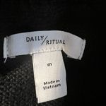 Daily Ritual Womens Knit Sweater M Black Long Sleeve Pullover Preppy Casual Size M Photo 3