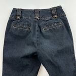 Bisou Bisou  Michele Bohbot Flare Blue Jeans Contrast Stitching Size 4 Y2K Photo 6