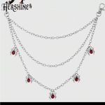 Silver and Red Spider Charm Necklace Photo 0