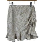 By Together Skirt Women S Tan White Ditsy Floral Ruffle Tie Detail Cottage Prep Photo 0