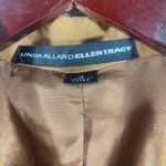 Vtg Linda Allard Ellen Tracy Linen Blazer 4 Korea Camel Brown Jacket Office Tan Photo 1