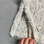 Sans Souci  Cream Lace Crop Top Blouse Cotton Size Medium EUC Photo 5