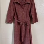 Sharagano  Belted A Line Shirt Dress Sz 16 Photo 2