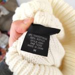 it's our time Size Medium M Long Sweater Tie Comfy Knit Button Long Sleeve Ivory Photo 11