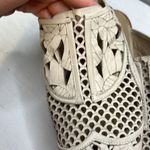 Free People Paramount White Laser Cut Leather Mule Loafers Sz 40 or 9 Photo 14