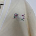 Adidas Button Down Cardigan With Logo Cream Cream White IP3761 Womens Small Photo 9