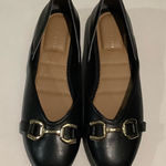 Kelly & Katie  Black Flats with Gold Accent Photo 0