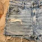 American Eagle  Mom Shorts Size 0 Light Wash Distressed Womens Photo 1
