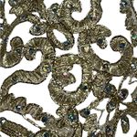 XScape Embellished Embroidered Mikado Party Dress White Gold Size 2 EUC Photo 6