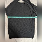 Vintage Genelli Textured Silk Long Sleeve Shirt Medium Black Photo 2