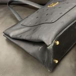 MCM  Visetos  Germany triple entry tote, rear & center zrpper &  pocket Gold Photo 4