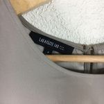 Lafayette 148 metallic gray silk asymmetric blouse Size 2 Photo 3