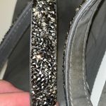 Unbranded Dark Grey Blinged Out Crystals Flip Flop Platform Sandals Size 10 Photo 5