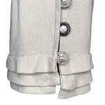 Pure Handknit Chunky Knit Big Button Cardigan Sweater Vest L/XL Anthropologie Tan Size L Photo 3