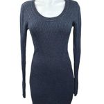 Victoria's Secret Blue Geometric Long Sleeve Knee Length Bodycon Sweater Dress S Photo 0