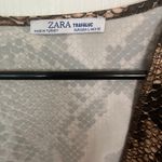 ZARA Brown Snakeskin Pattern Top Photo 2