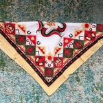 Vintage Native American tribal cotton bandana Yellow Photo 1