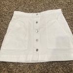 Veronica Beard , white denim button up mini skirt size 8 Photo 0